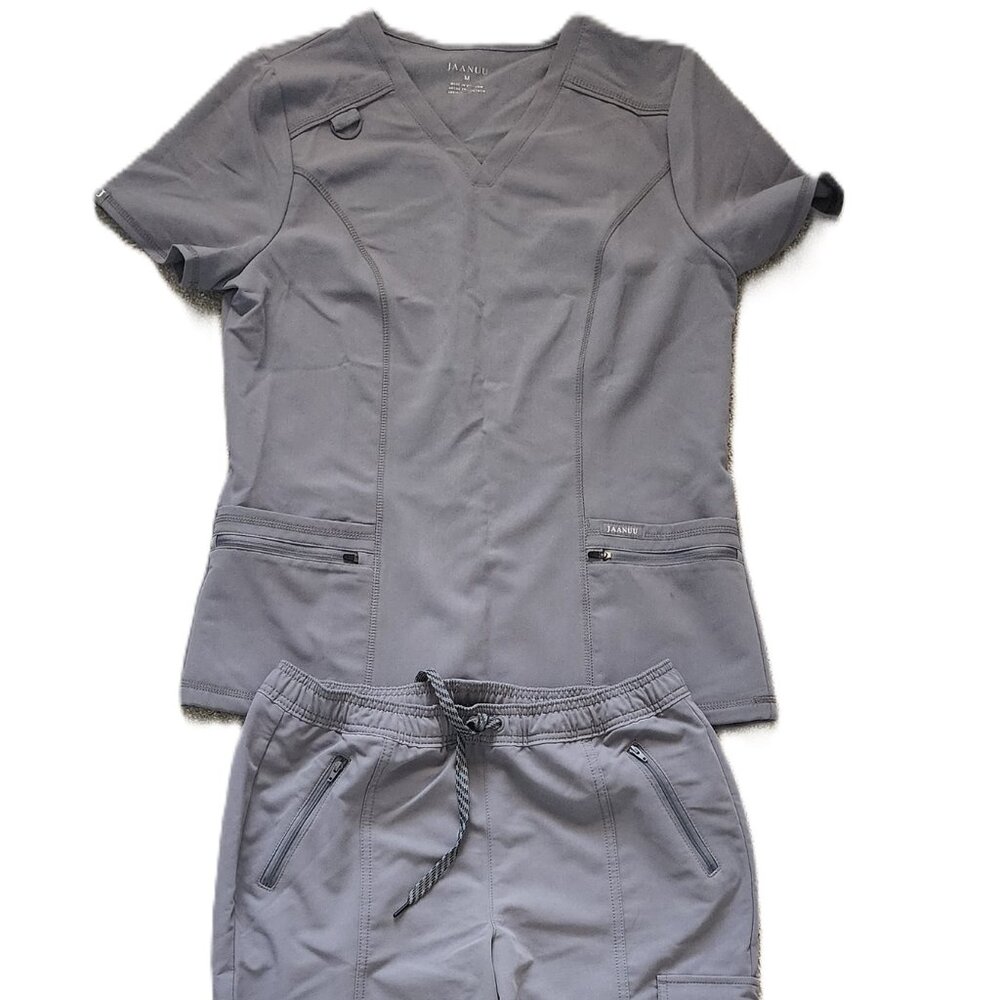 Scrub Set for Women - V-Neck Scrub Top & Pants with Drawstring